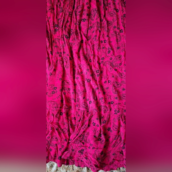 Go softly Patio Rayon Ruffle dresses woman Sz Mediun Beachy Boho Cruise Summer - Picture 5 of 6